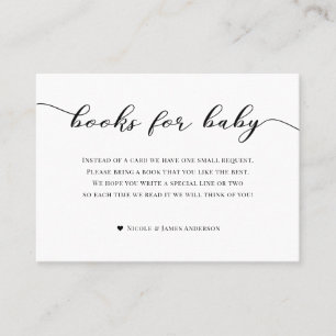 Böcker för baby shower kuvert jute säck visitkort
