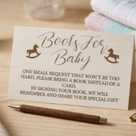 Böcker för baby shower randig  tilläggskort