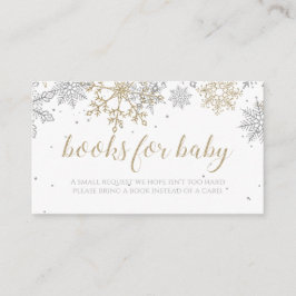 Böcker för Baby Silver Guld Snöflinga Tilläggskort