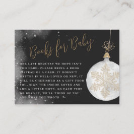 Böcker för baby snöflingor vinter baby shower tilläggskort