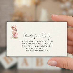 Böcker för baby Söt rosa björn golfar Tilläggskort