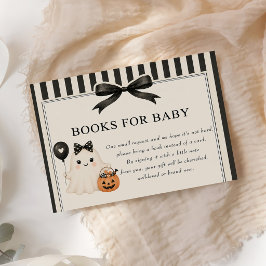 Böcker för Baby Söt Spöke Halloween Baby Shower Visitkort