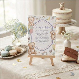 Böcker för Baby Teddybjörn baby shower Tilläggskort