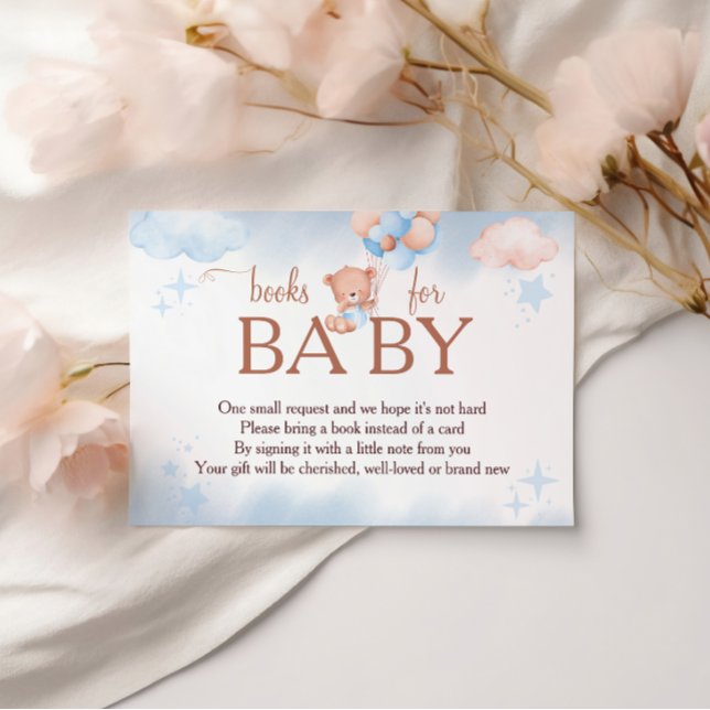 Böcker för baby Teddybjörn Blå Rosafärgad Babyfira Tilläggskort (Skapare uppladdad)