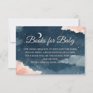 Böcker för babyinlägg Konstellation Vattenfärg Tack Kort