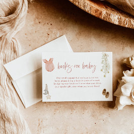Böcker för bebis-kort | Boho flicka baby shower Inbjudningar