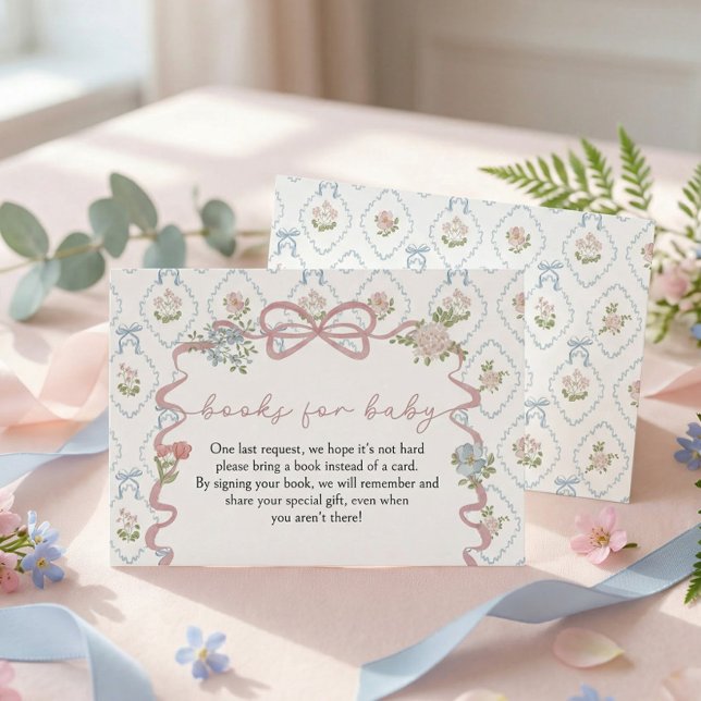 Böcker för bebis Lilla Vildblomma baby shower Tilläggskort (Skapare uppladdad)