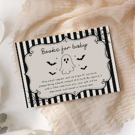 Böcker för bebis Svart Rutig Spöke Halloween Tilläggskort