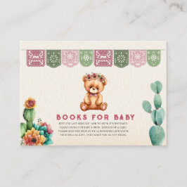 Böcker för bebis Taco Teddy Bear Baby Shower Fiest Tilläggskort