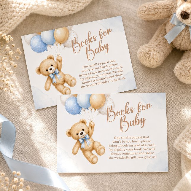 Böcker för bebis Teddy Bear Baby Shower Tilläggskort (Skapare uppladdad)