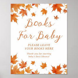 Böcker för bebisen till höstens baby shower poster