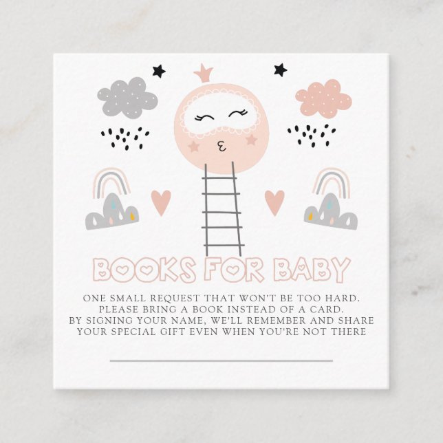 Böcker för den lilla vägen till månen tilläggskort (Framsida)