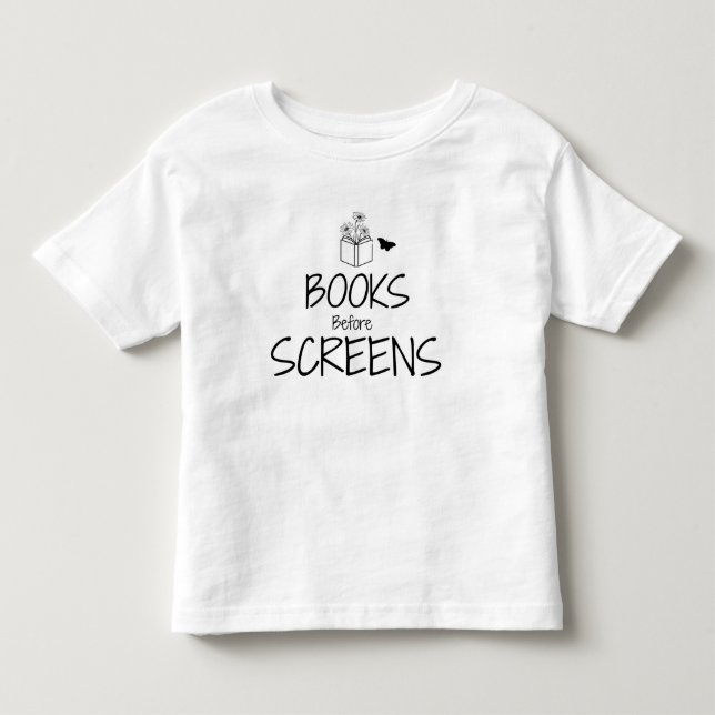 Böcker före skärmar Toddler T-shirt (Framsida)
