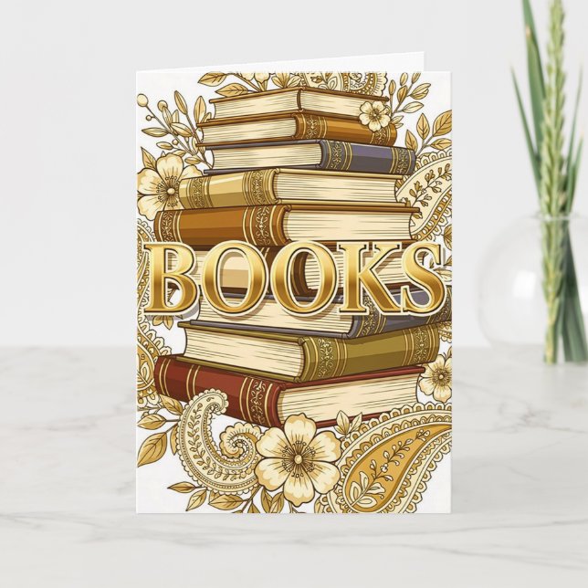 Böcker Guldton Konst Läsare Författare Bibliofiler Kort (Framsida)