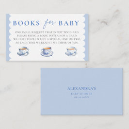 Böcker Infoga Tea Brewing Script Pojke Baby Shower Tilläggskort