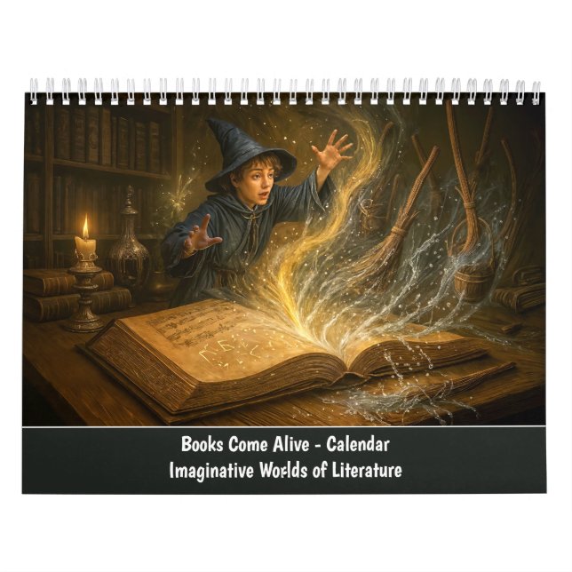 Böcker Kommer Till Liv – Fantasifull Litteratur Kalender (Omslag)