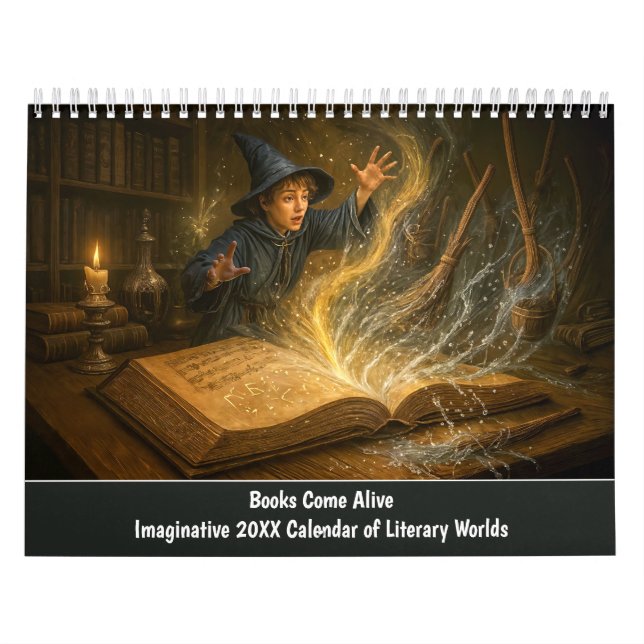 Böcker Kommer Till Liv – Fantasifull Litteratur Kalender (Omslag)