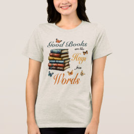 Böcker Kram Ord & Fjärilar bibliotekarier läsare T Shirt