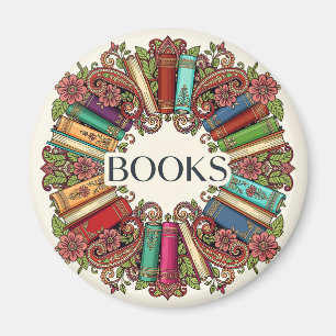 Böcker Läsare Författare Bibliofiler Bokälskare Magnet
