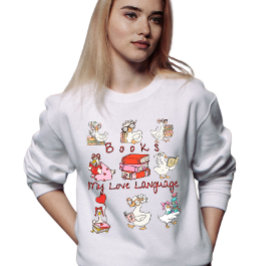 Böcker, mitt kärleksspråk Valentine Collage T Shirt