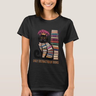 Böcker Nördar Älskare Bokläser Kvinnor Mäns Retro  T Shirt