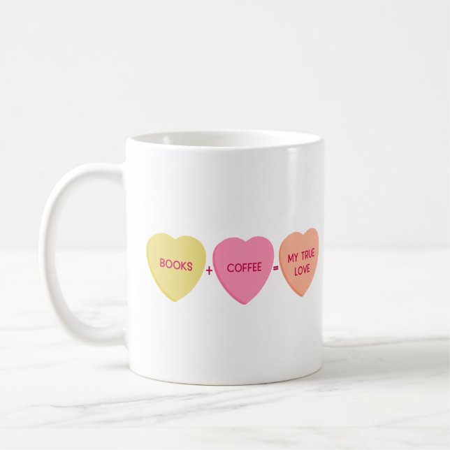 Böcker och kaffe kaffemugg (Vänster)