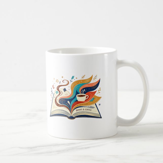 Böcker Och Kaffe Kaffemugg (Höger)