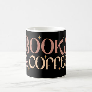 Böcker och kaffe kaffemugg