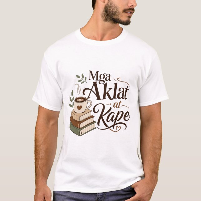Böcker och Kaffe T Shirt (Framsida)