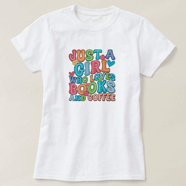 Böcker och kaffefantast t shirt (Design framsida)