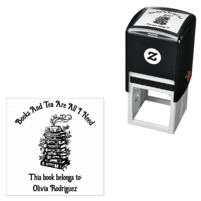 Böcker och Te Självfärgande Stämpel (In Situ)