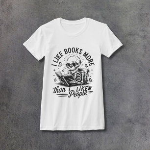 Böcker Ovanför Människor Kvinnors Anpassad T Shirt