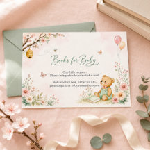 Böcker till Baby Bear Blommig Baby Shower Kuvert