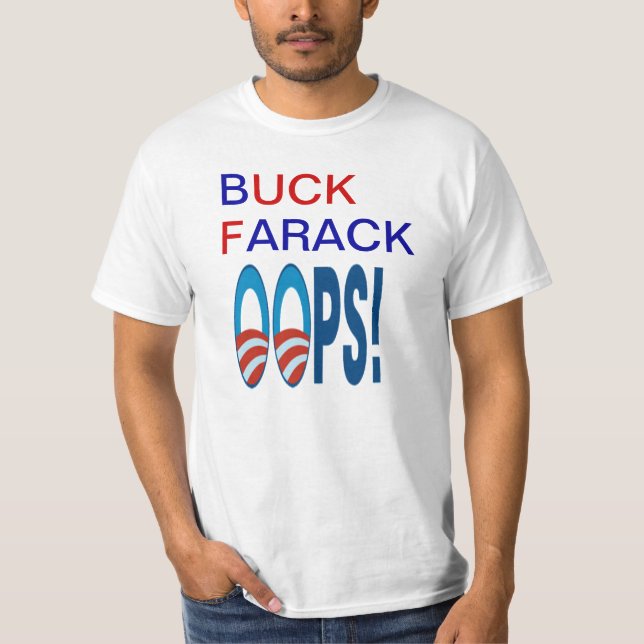 BockFarack OOPS T-tröja T Shirt (Framsida)