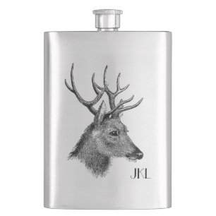 Bockhuvud med monogramen fickplunta