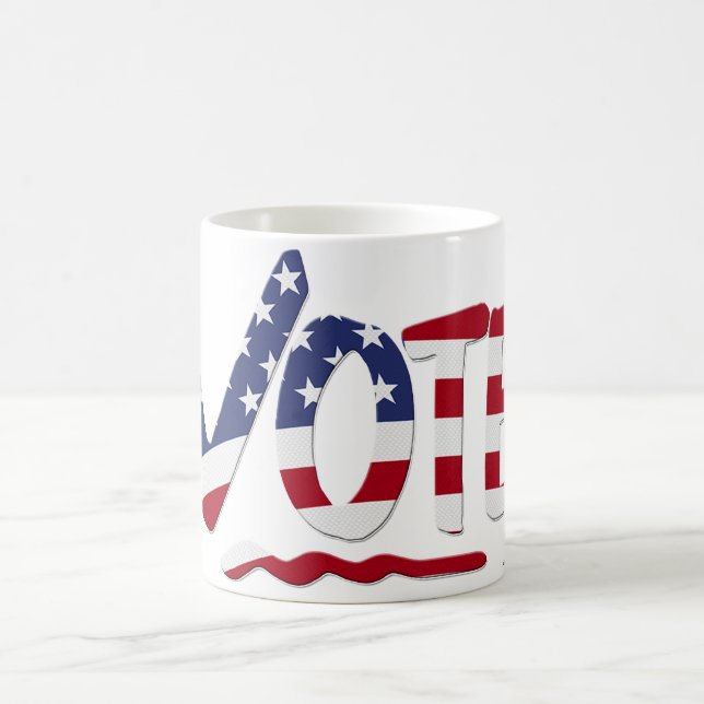 Bockmarkör RÖSTA med USA:s flagga Kaffemugg (Center)