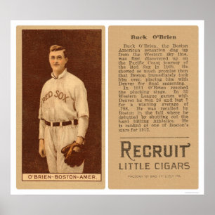 BockO'Brien Red Sox baseball 1912 Poster