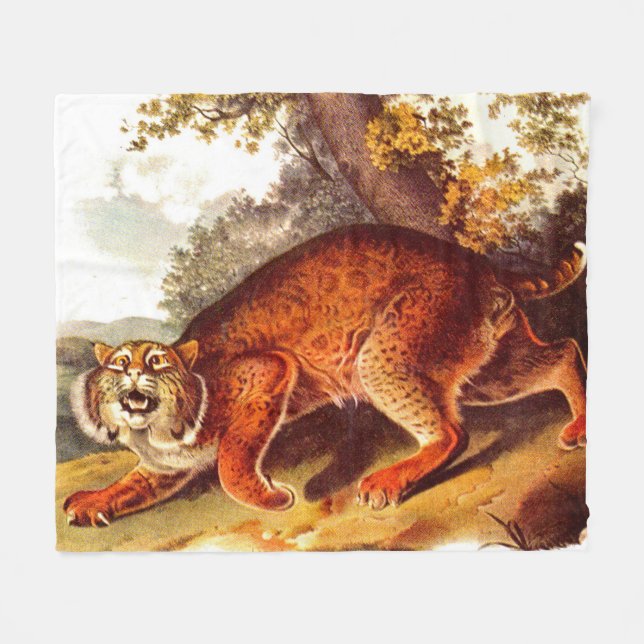 Bocktryck från 1800-talet fleecefilt (Framsidan (Horisontell))