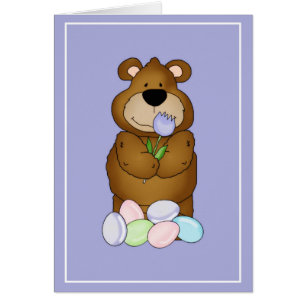 Bocoe & Betty Bears Kärlek Påsk d2 Greeting Card Hälsningskort
