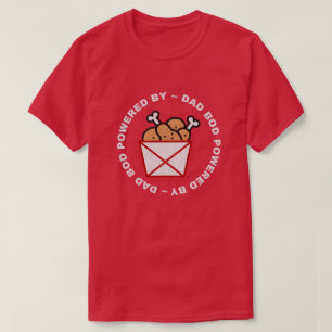 Bod från Pappa som drivs av Chicken Vinge Glitter T Shirt