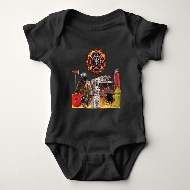 Bod i baby Personlig för framtida brandbekämpning  T Shirt (Framsida)
