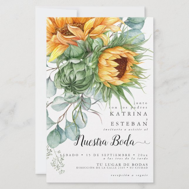 Boda de girasoles de otoño económica pero hermosa (Framsida)
