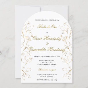 Boda de oro editable inbjudningar