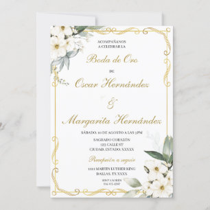 Boda de oro elegante editable inbjudningar