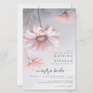 Boda en margaritas rosas pálidas españolas 2
