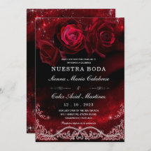 Boda en Negro, Rojo y Blanco