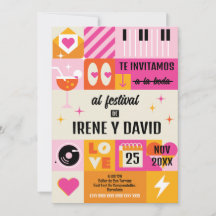 Boda Festivalera Naranja y Rosa (Spanish language)