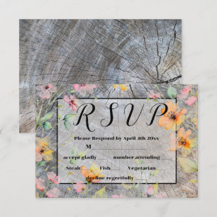 Bödblommor av botanisk rosa-orange OSA kort