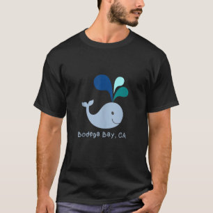Bodega Bay California Cute Whale Älskare Tecknad  T Shirt