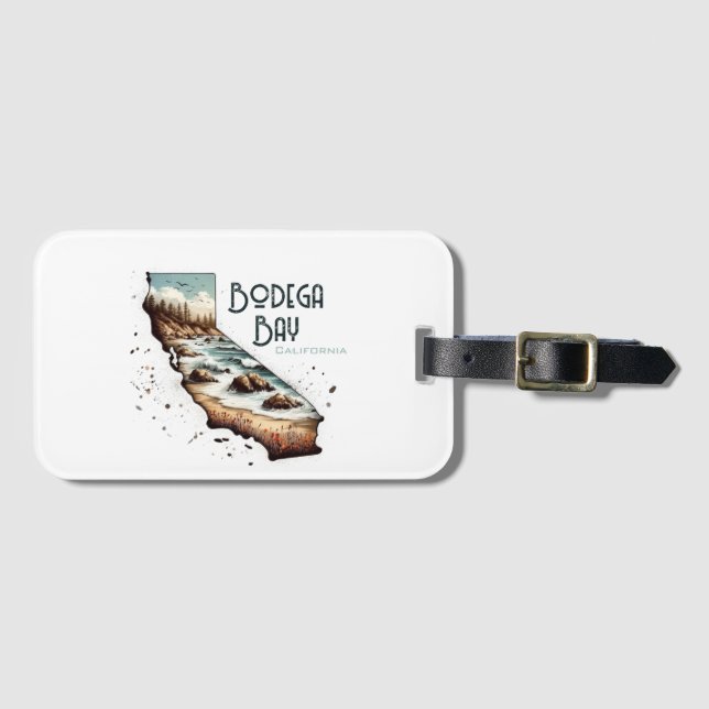 Bodega Bay California Souvenir Gift Bagagebricka (Framsida horisontal)